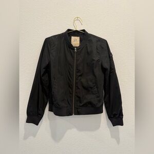 Q/S Black Bomber zip up Jacket size medium
